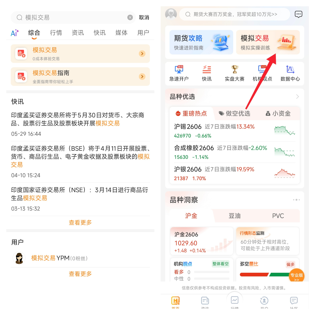 期货模拟盘和实盘一样吗
